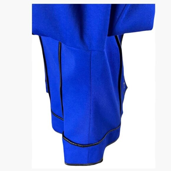 INC Int'l Concepts Cobalt Moto Blazer Jacket with Faux Leather Trim  3X  NWOT - Picture 6 of 10